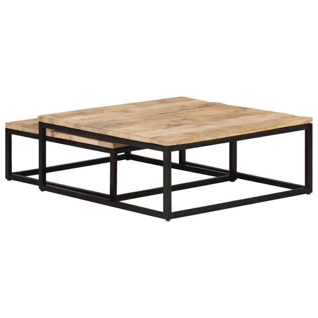 Satztische 2-Stk. Mango Massivholz-5