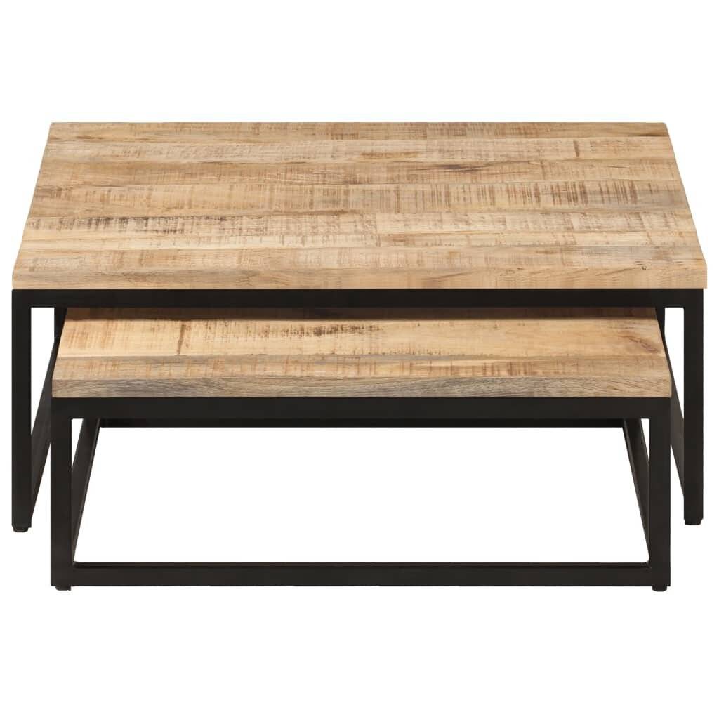Satztische 2-Stk. Mango Massivholz-3