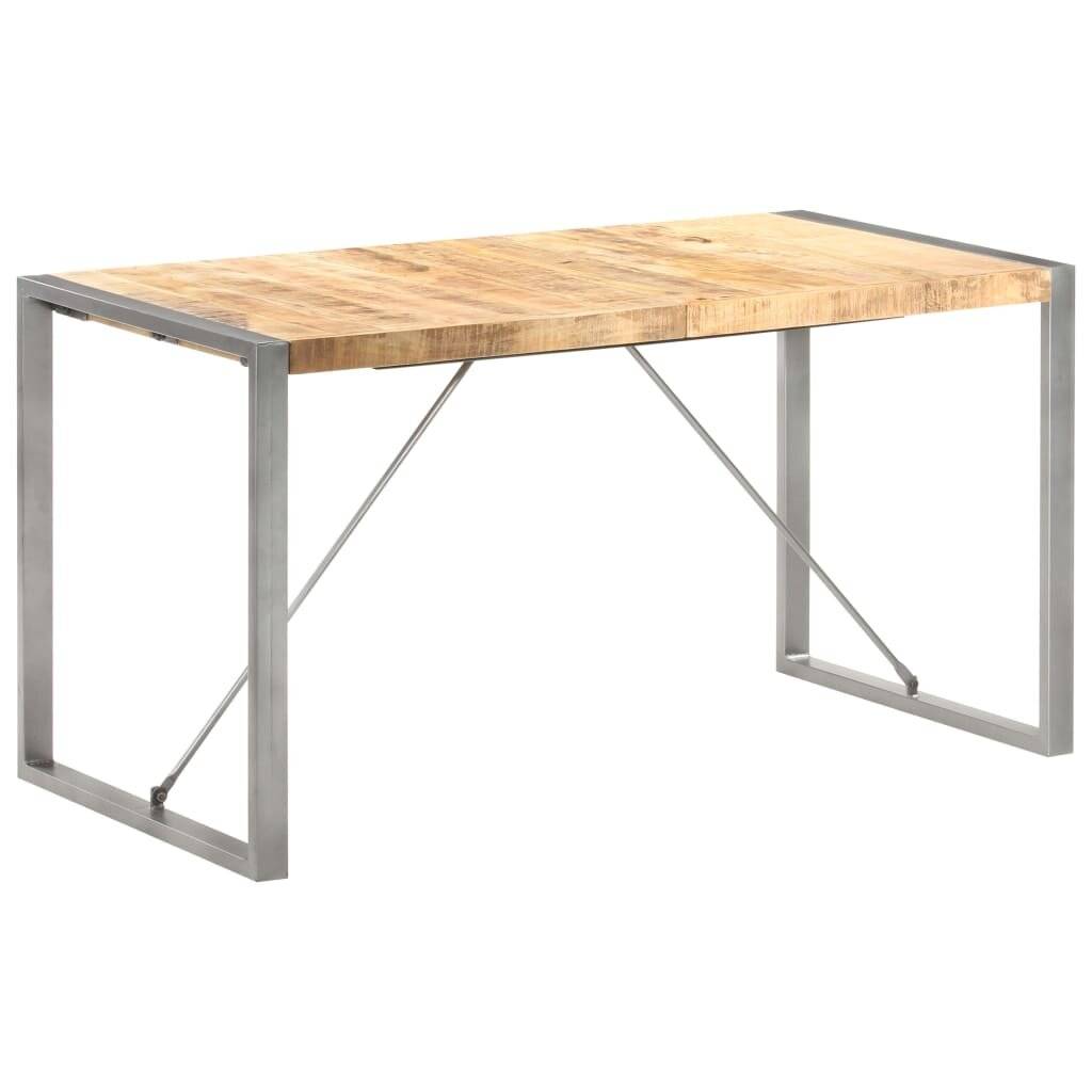Esstisch 140x70x75 cm Raues Mango-Massivholz-0