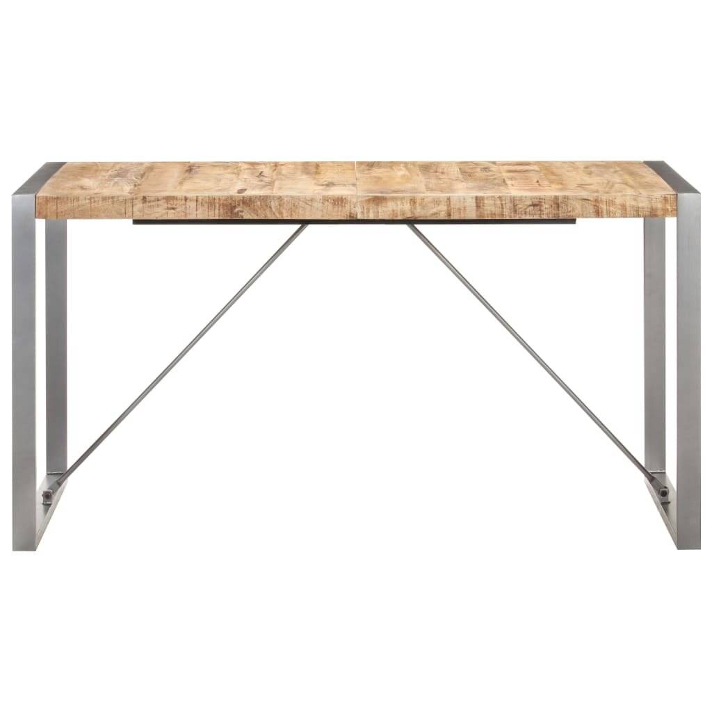 Esstisch 140x70x75 cm Raues Mango-Massivholz-1