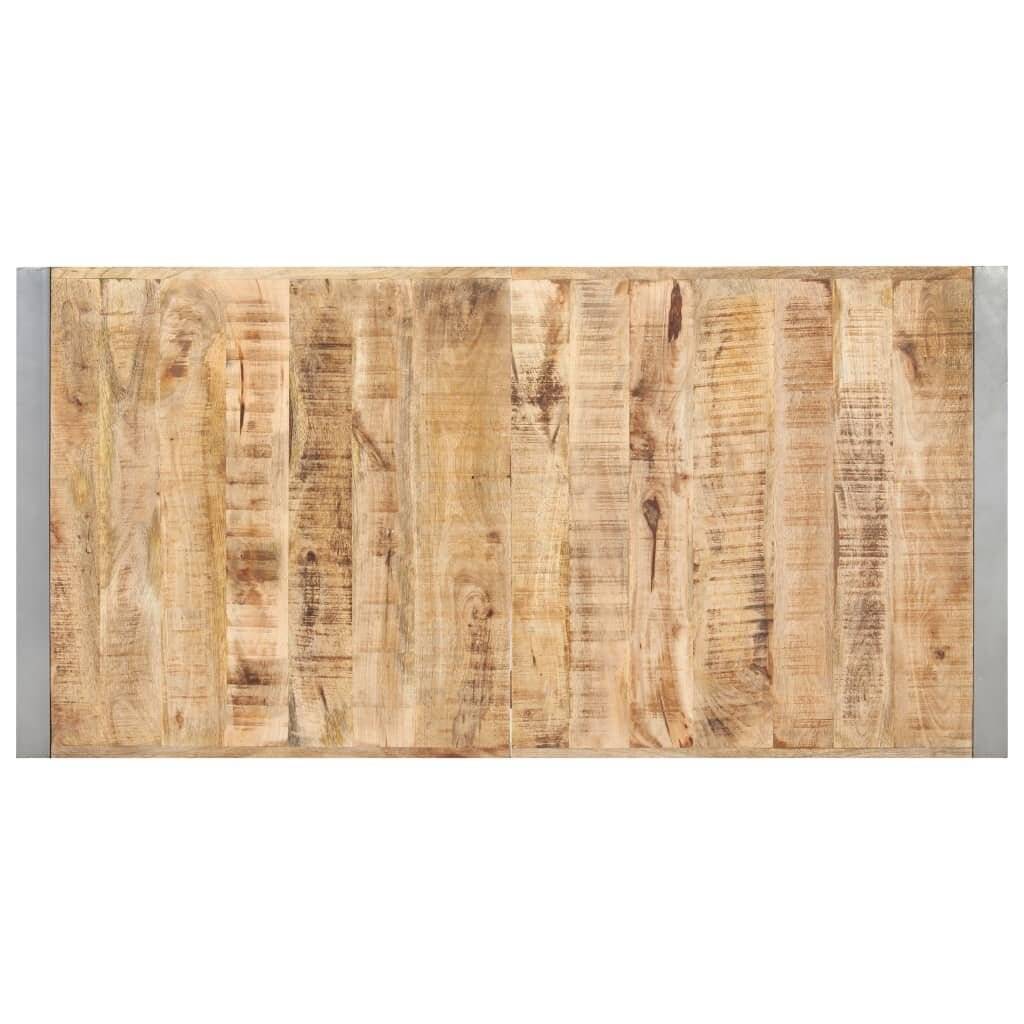 Esstisch 140x70x75 cm Raues Mango-Massivholz-3