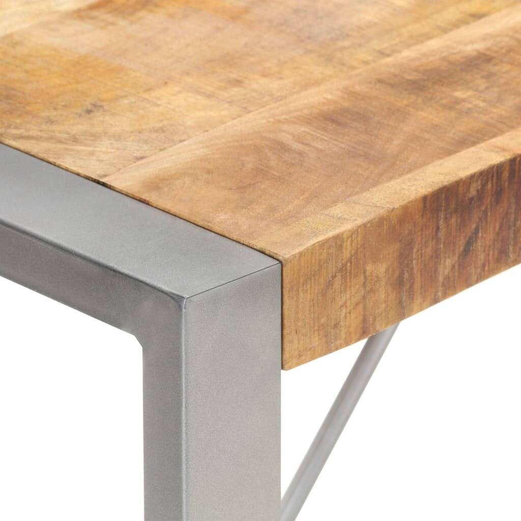 Esstisch 140x70x75 cm Raues Mango-Massivholz-4