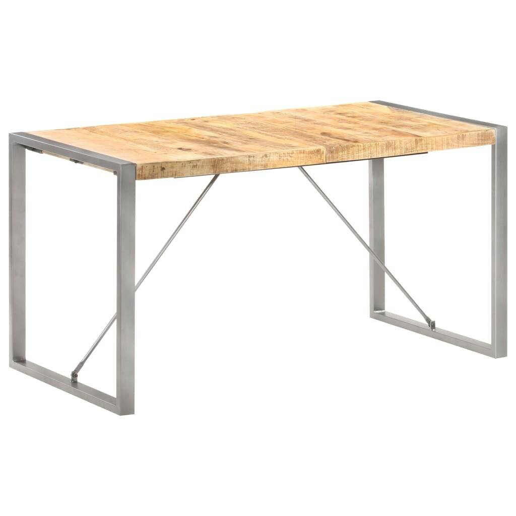 Symbolbild für Esstisch 140x70x75 cm Raues Mango-Massivholz