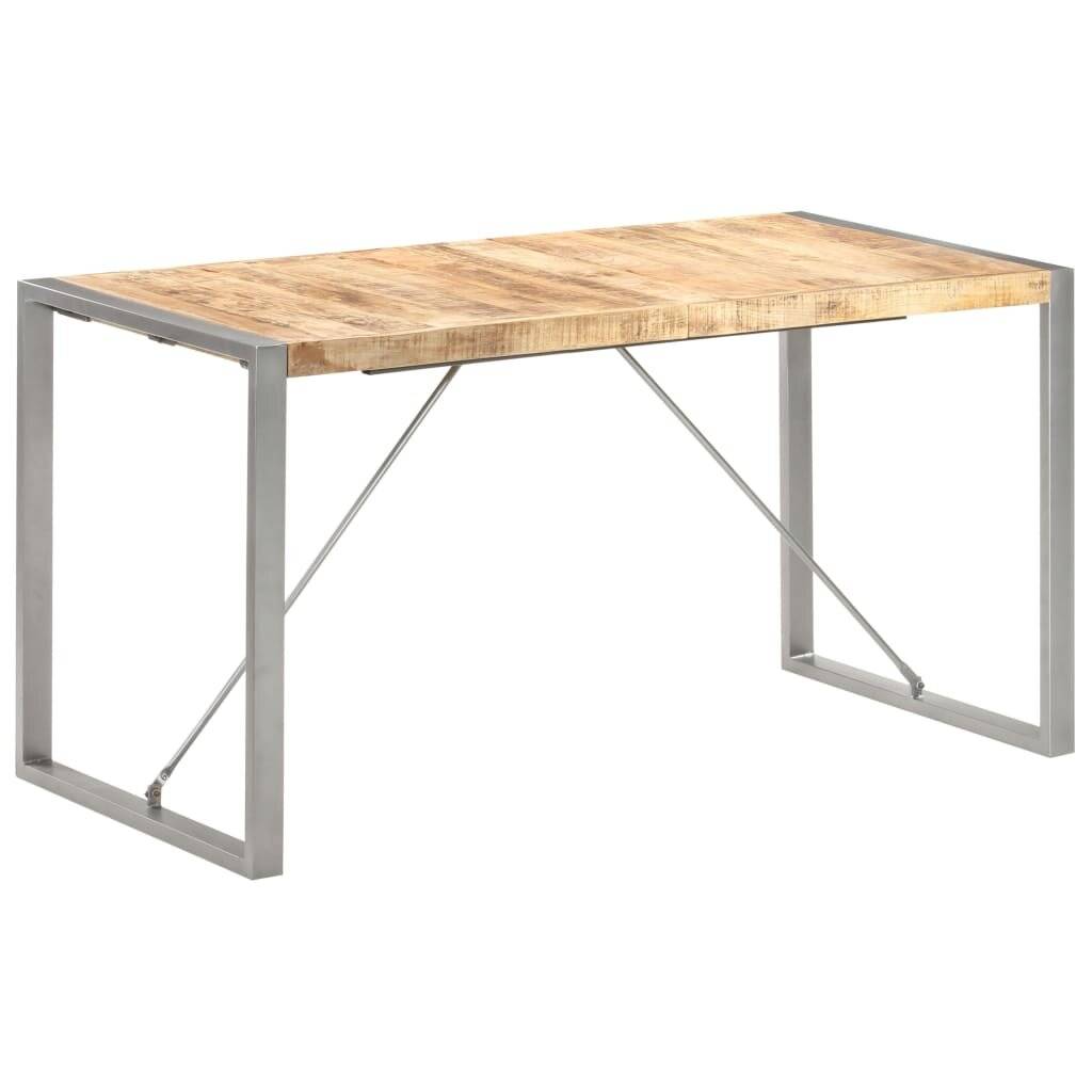 Symbolbild für Esstisch 140x70x75 cm Raues Mango-Massivholz