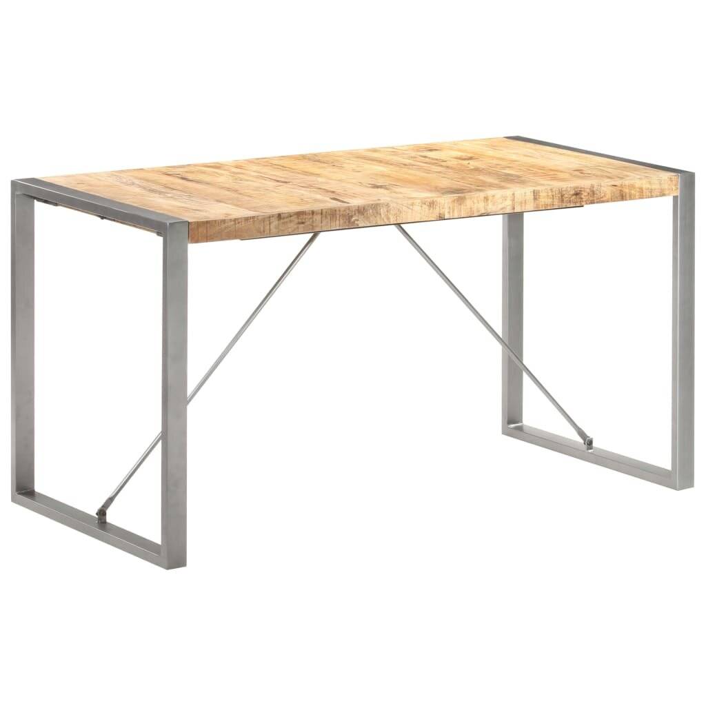 Symbolbild für Esstisch 140x70x75 cm Raues Mango-Massivholz