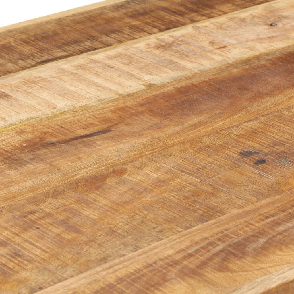 vidaXL Esstisch 160x80x75 cm Raues Mango-Massivholz-5