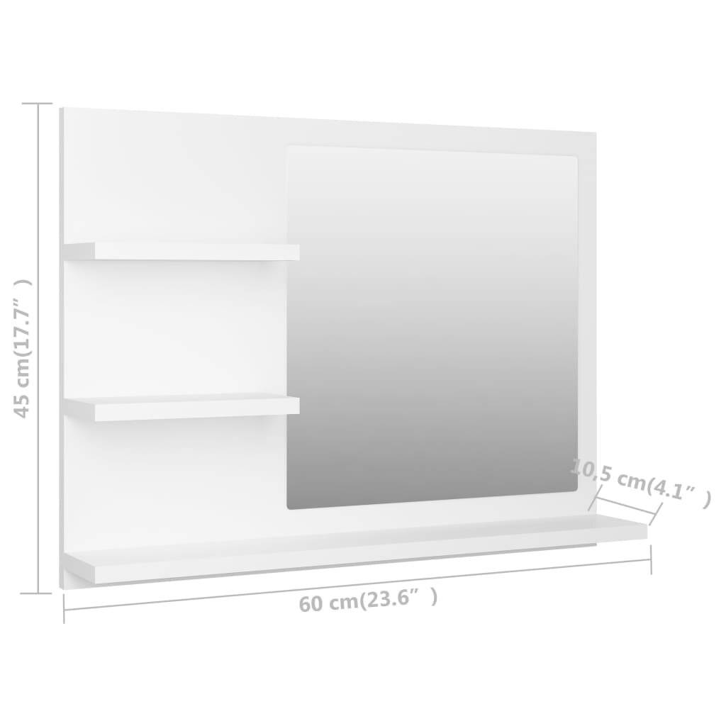 Badspiegel Weiß 60x10,5x45 cm Spanplatte-6