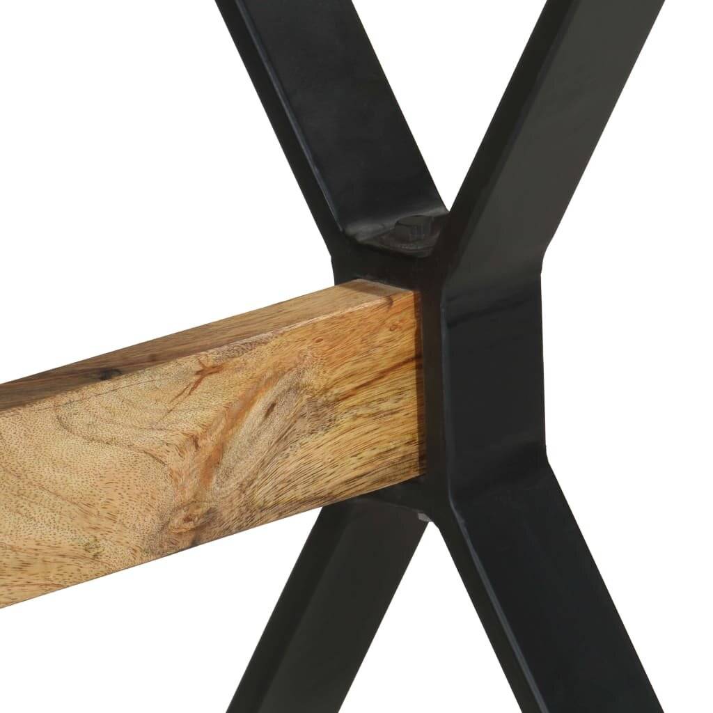 vidaXL Esstisch 120x60x76 cm Raues Mangoholz-5