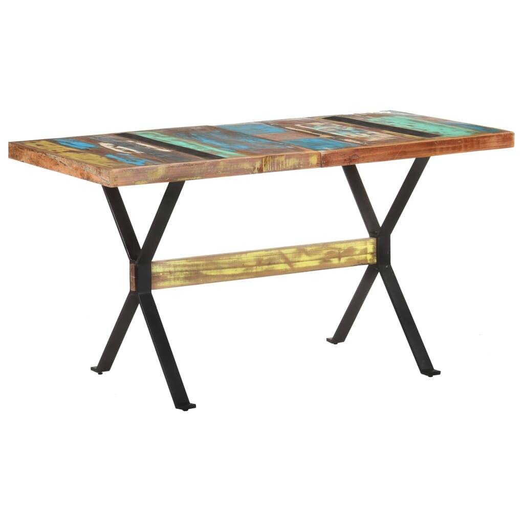 Esstisch 140x70x76 cm Altholz Massiv-0