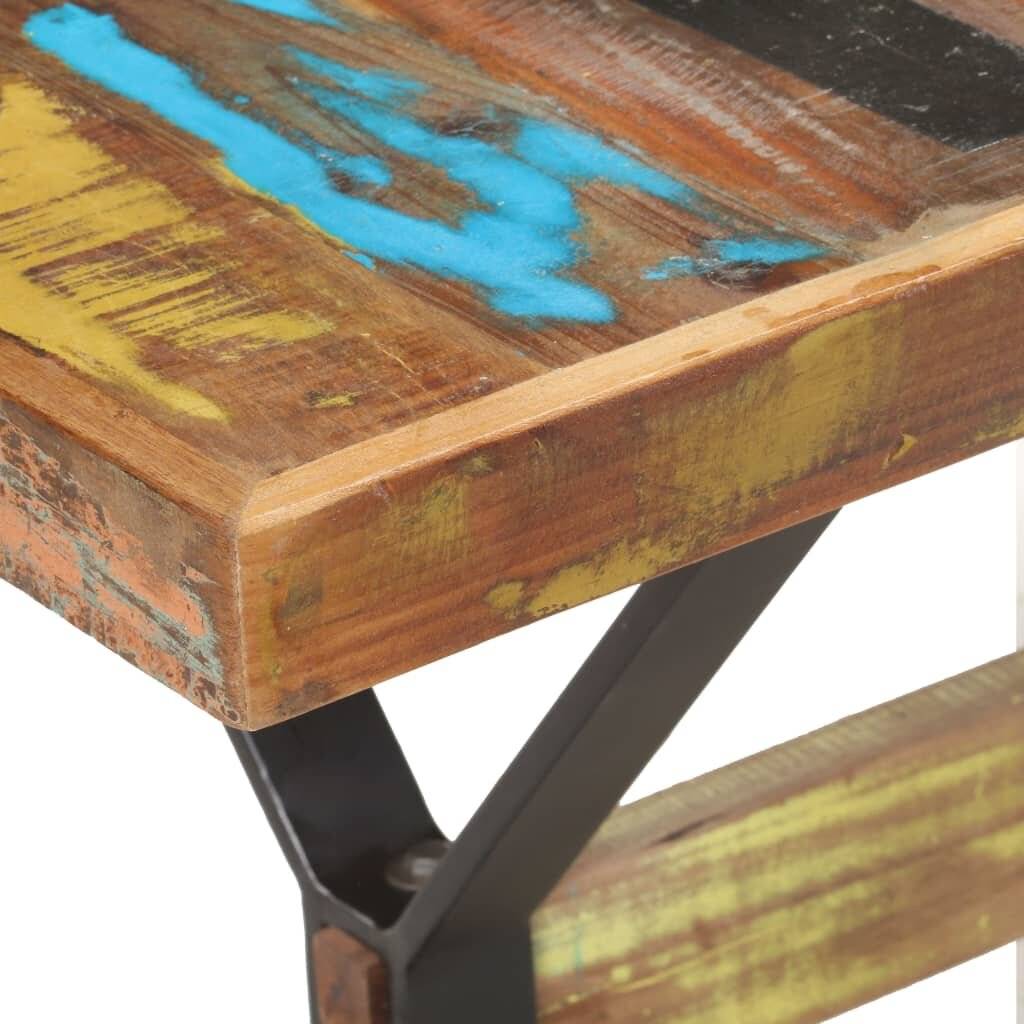 Esstisch 140x70x76 cm Altholz Massiv-4