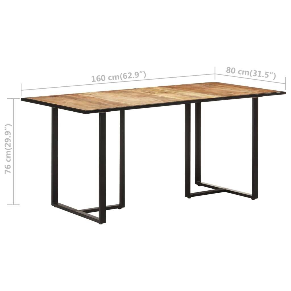 Symbolbild für vidaXL Esstisch 160 cm Raues Mangoholz