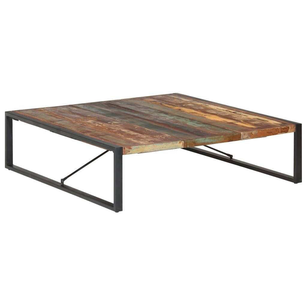 vidaXL Couchtisch 140x140x40 cm Recyceltes Massivholz