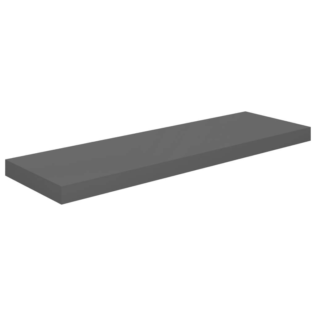 Schwebende Wandregale 4 Stk. Hochglanz-Grau 80x23,5x3,8cm MDF-3