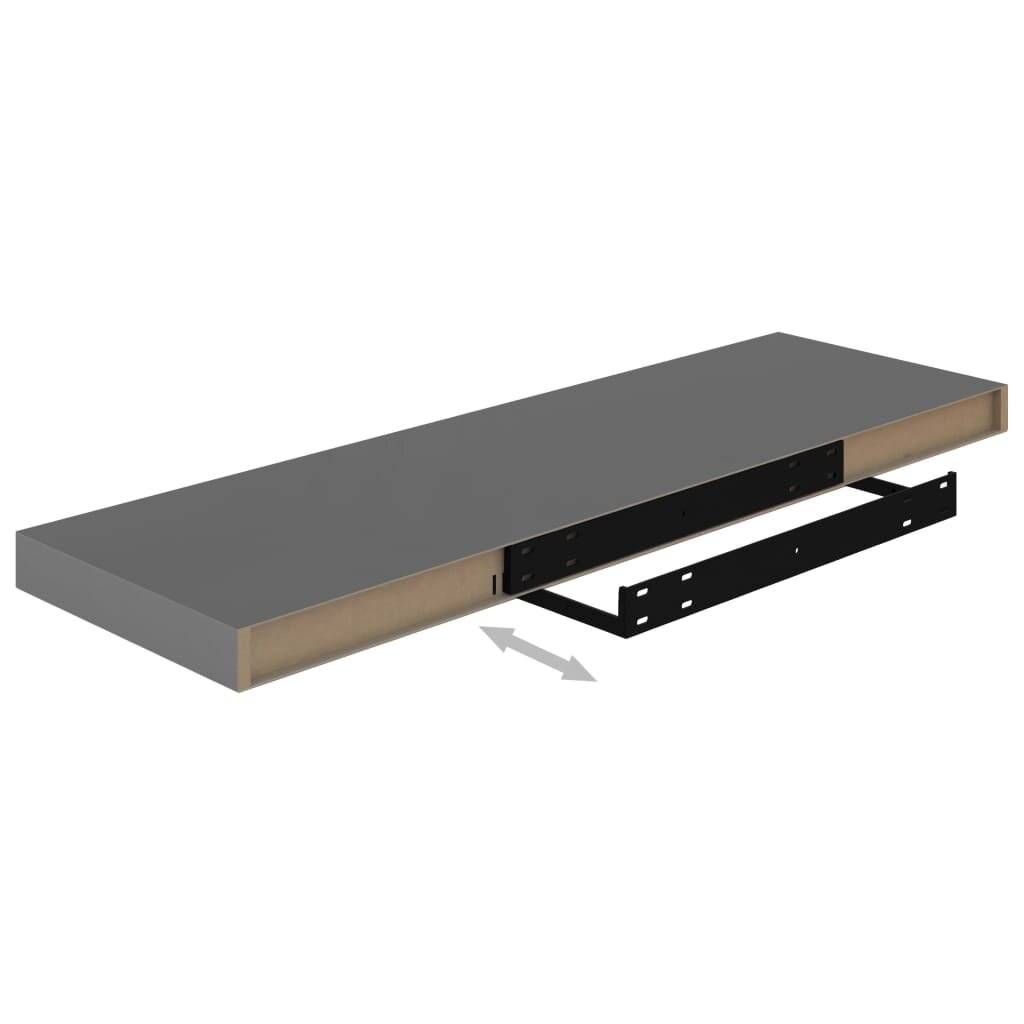 Symbolbild für Schwebende Wandregale 4 Stk. Hochglanz-Grau 80x23,5x3,8cm MDF