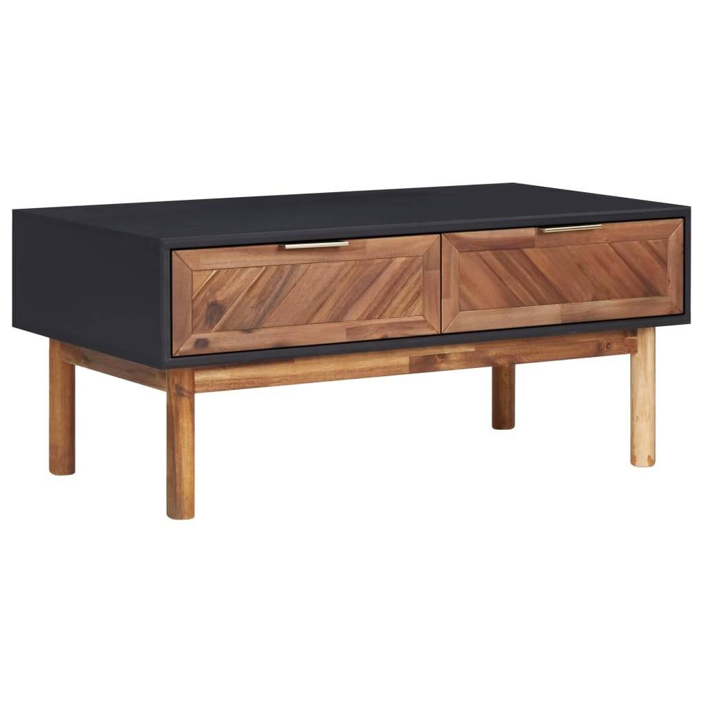 Couchtisch 90x50x40 cm Akazie Massivholz und MDF-0