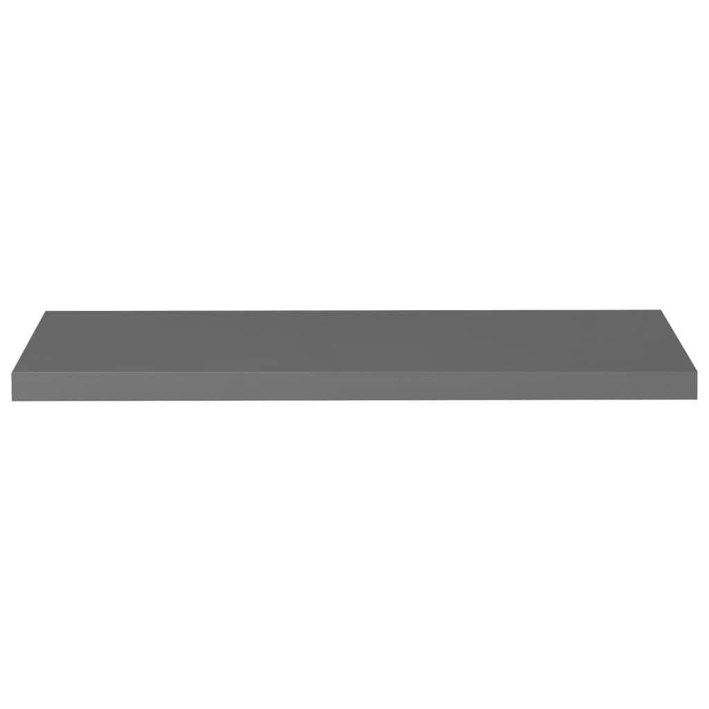 Schwebende Wandregale 2 Stk. Hochglanz-Grau 90x23,5x3,8cm MDF-4