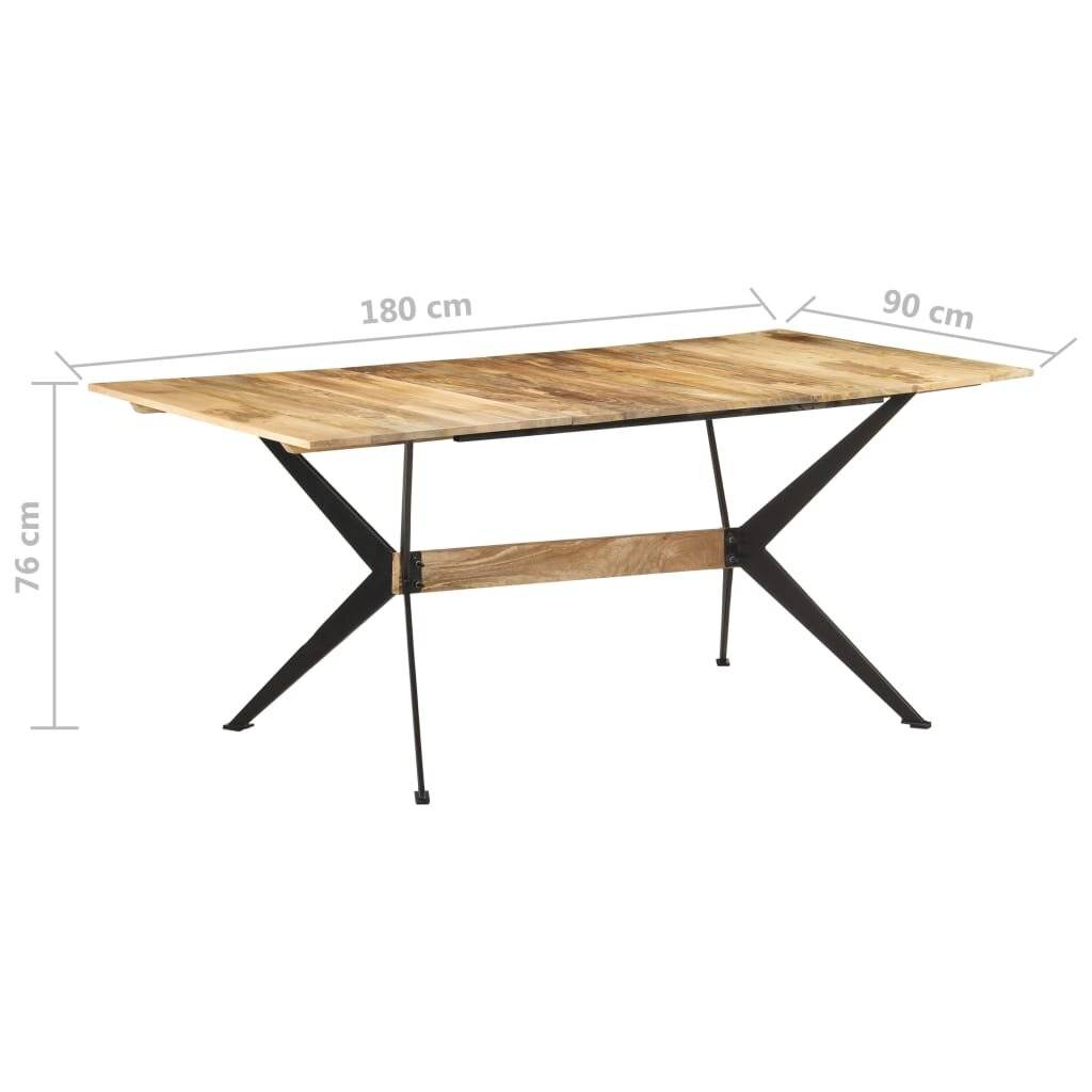 Esstisch 180x90x76 cm Mango Massivholz-5