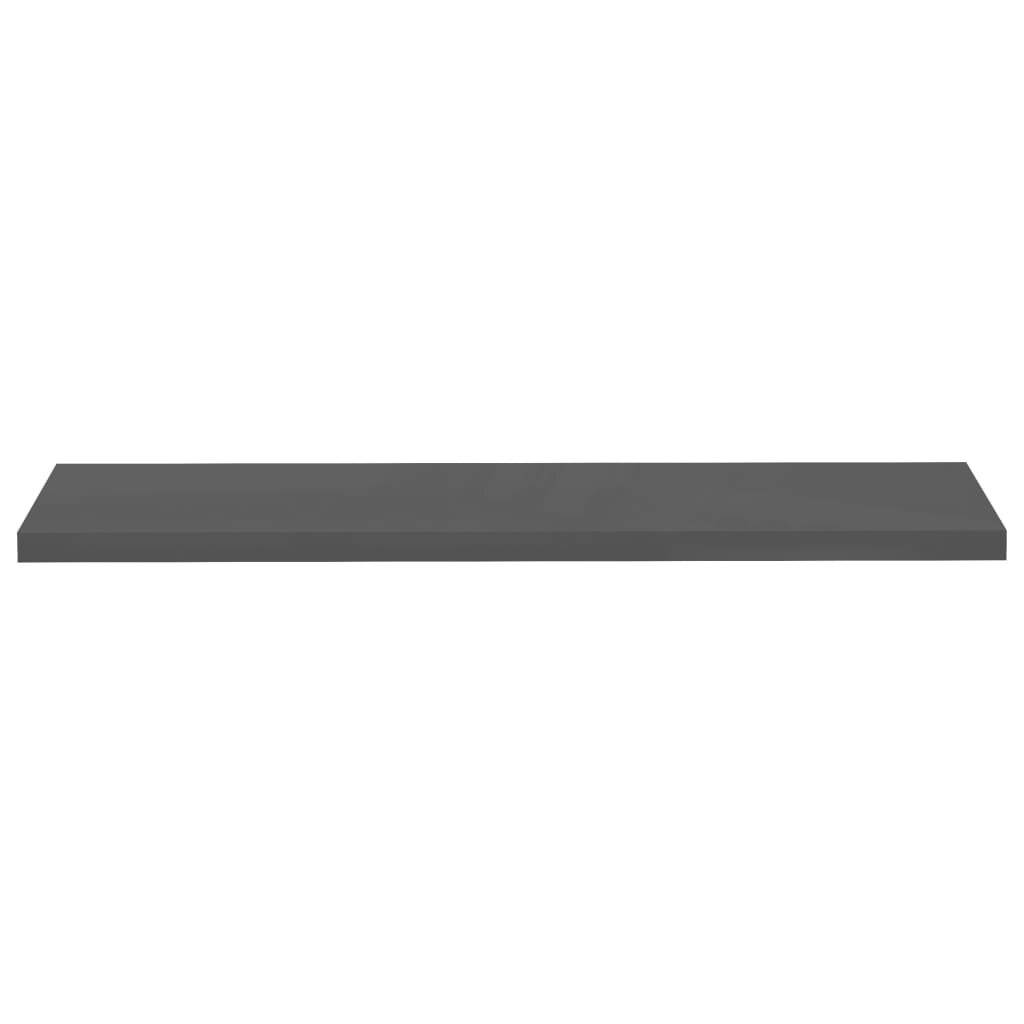 Schwebende Wandregale 2 Stk. Hochglanz-Grau 120x23,5x3,8cm MDF-4