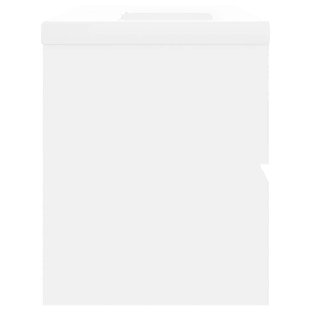 Symbolbild für Waschbeckenunterschrank mit Einbaubecken Weiß Spanplatte
