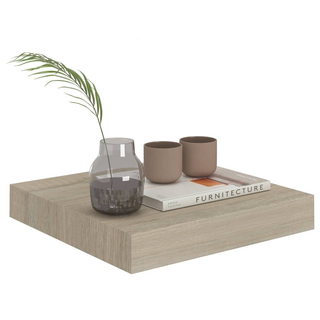 Schwebende Wandregale 4 Stk. Eichefarben 23x23,5x3,8cm MDF-2