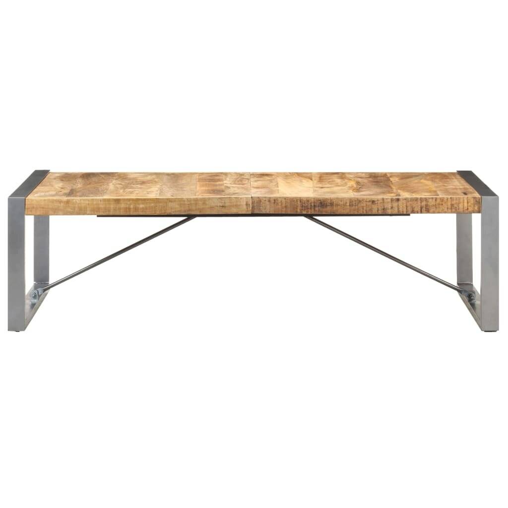 Couchtisch 140x70x40 cm Raues Mangoholz-1