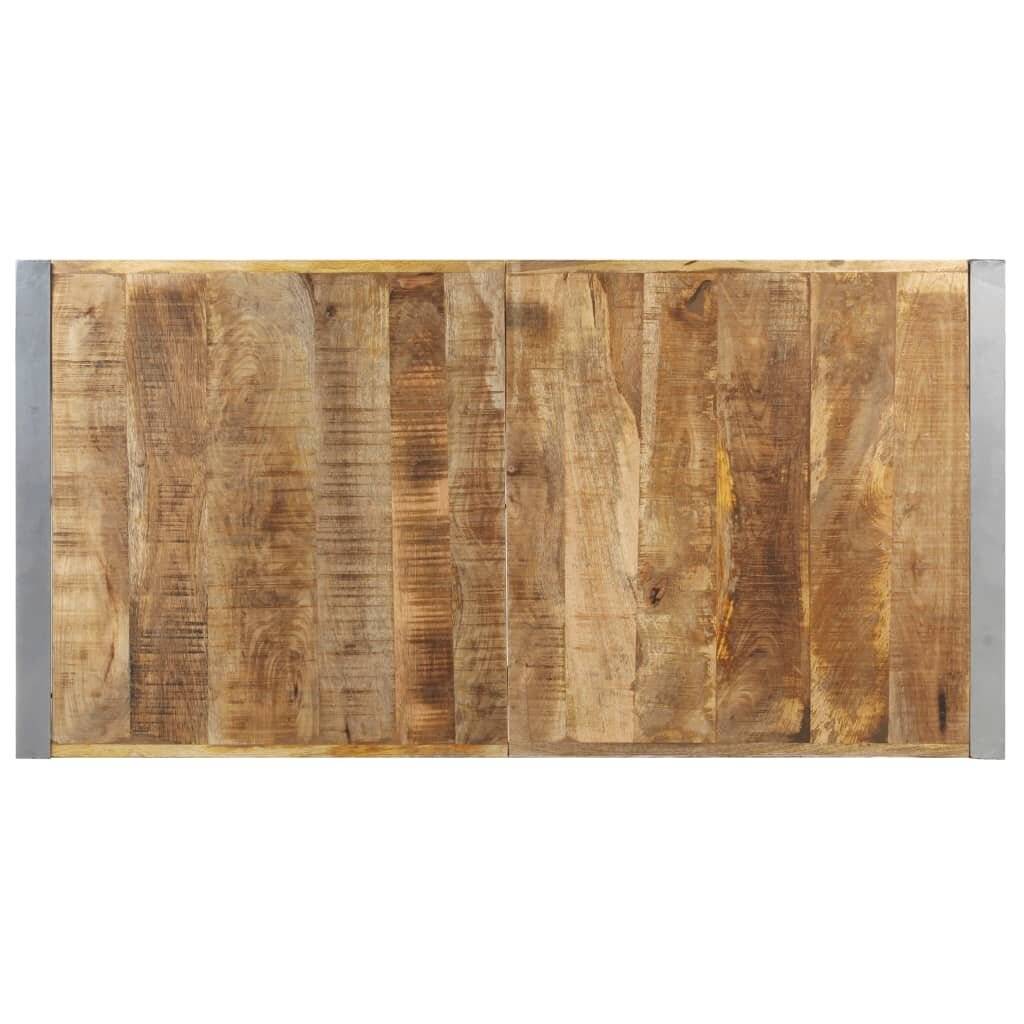 Couchtisch 140x70x40 cm Raues Mangoholz-2