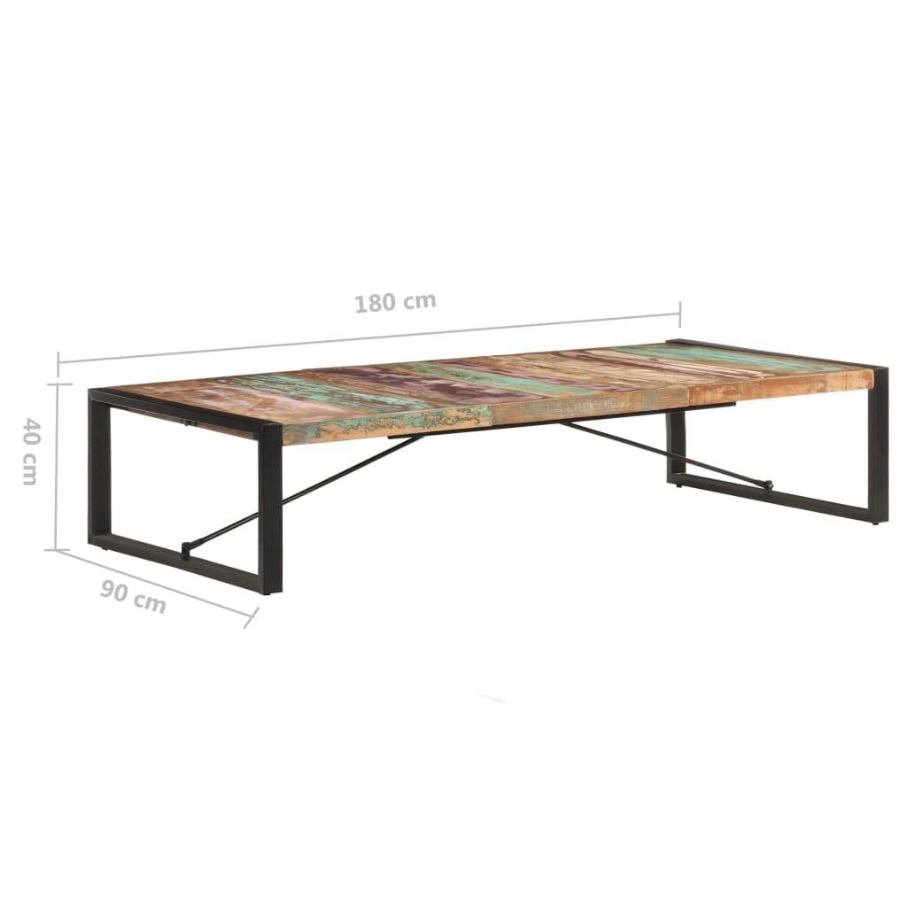 Couchtisch 180x90x40 cm Altholz Massiv-6