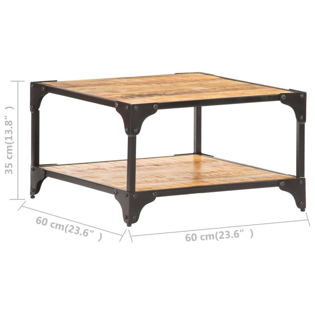 vidaXL Couchtisch 60x60x35 cm Massivholz Mango-5