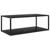 Beistelltisch Schwarz 100x50x35 cm Hartglas