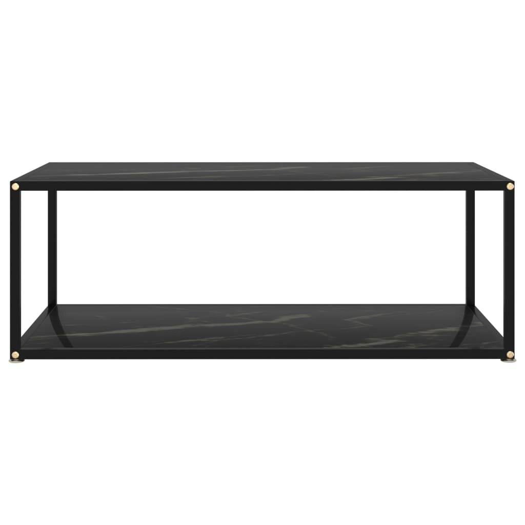 Beistelltisch Schwarz 100x50x35 cm Hartglas-1