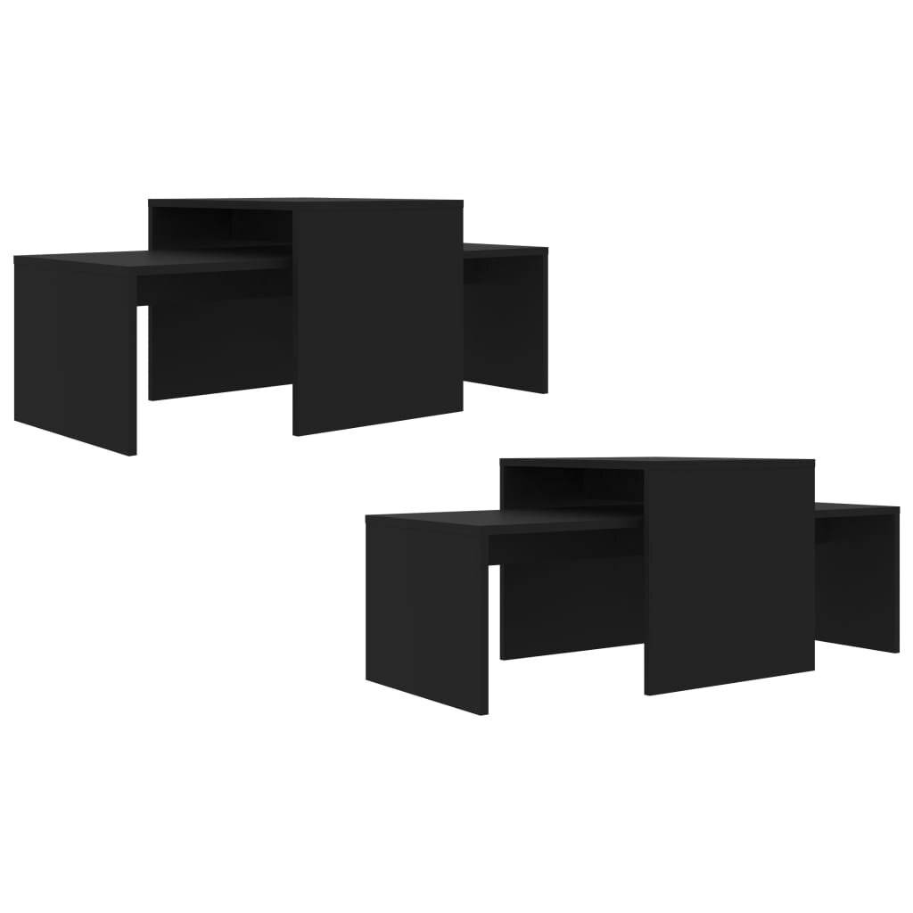 Couchtisch-Set Schwarz 100 x 48 x 40 cm Spanplatte-4