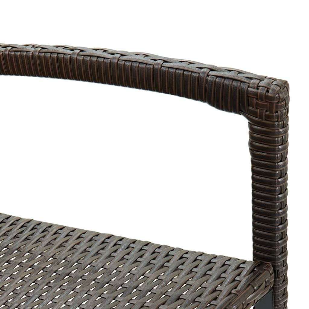 Barhocker 4 Stk. Braun Poly Rattan-5
