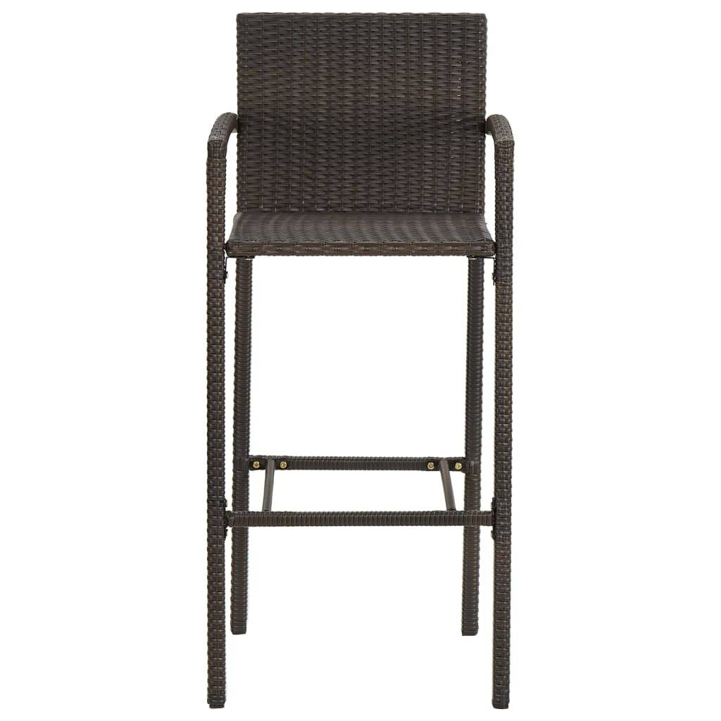 Barhocker 4 Stk. Braun Poly Rattan-2