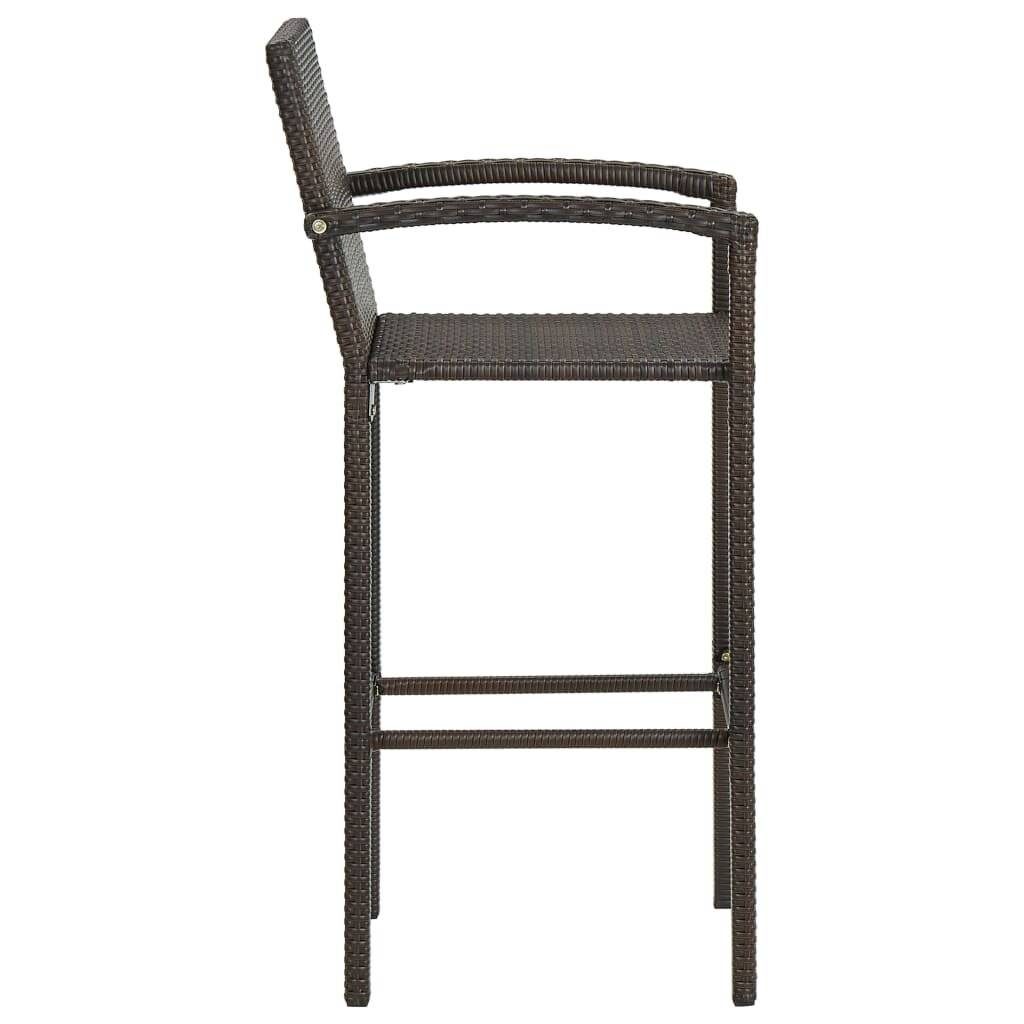 Barhocker 4 Stk. Braun Poly Rattan-3