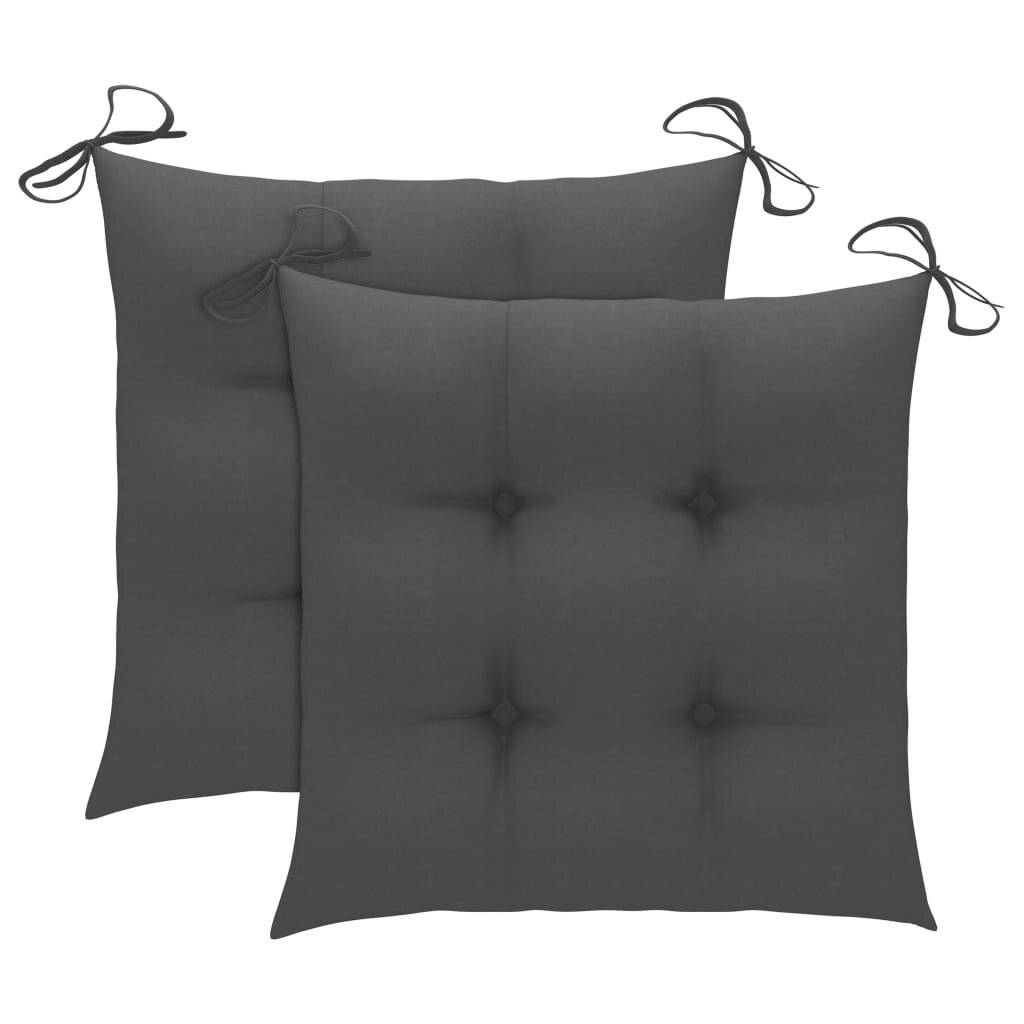 Klappbare Gartenstühle 2 Stk. mit Kissen Bambus-5