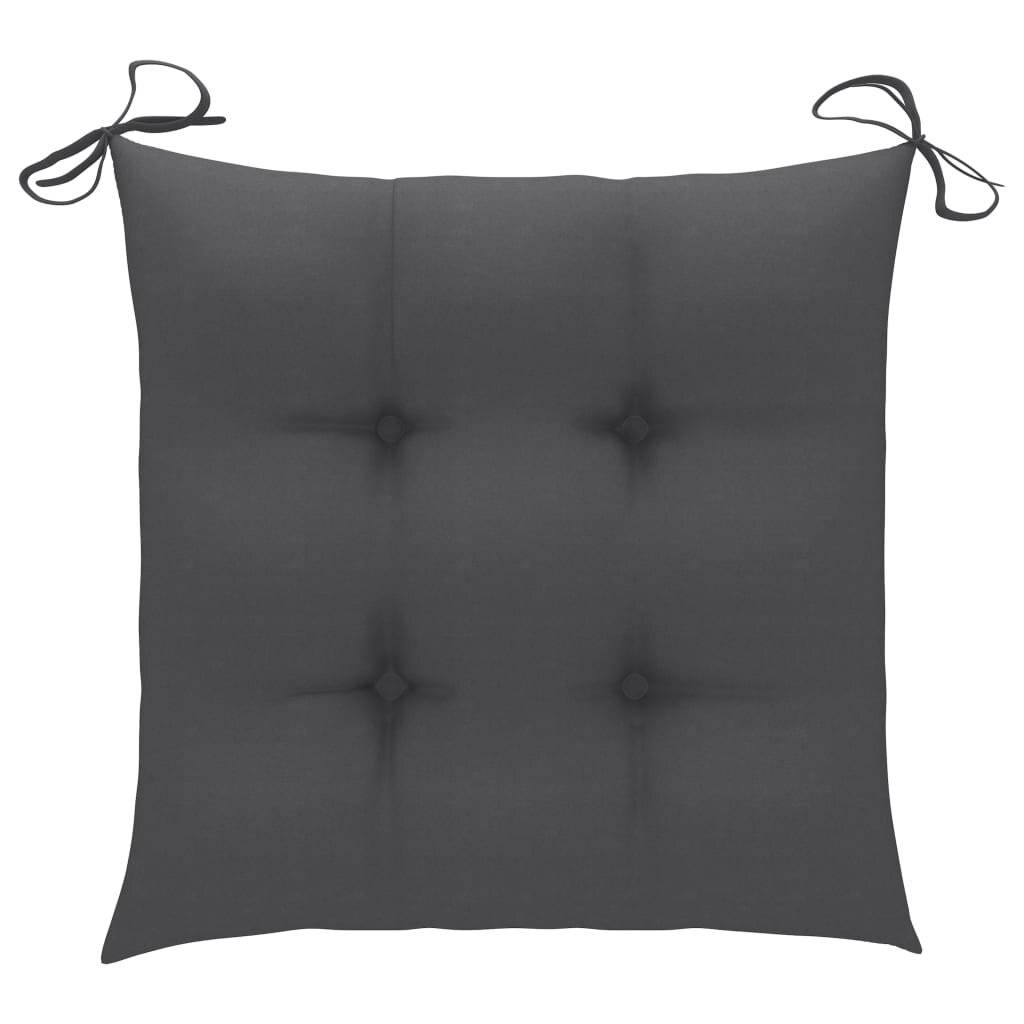 Klappbare Gartenstühle 2 Stk. mit Kissen Bambus-6