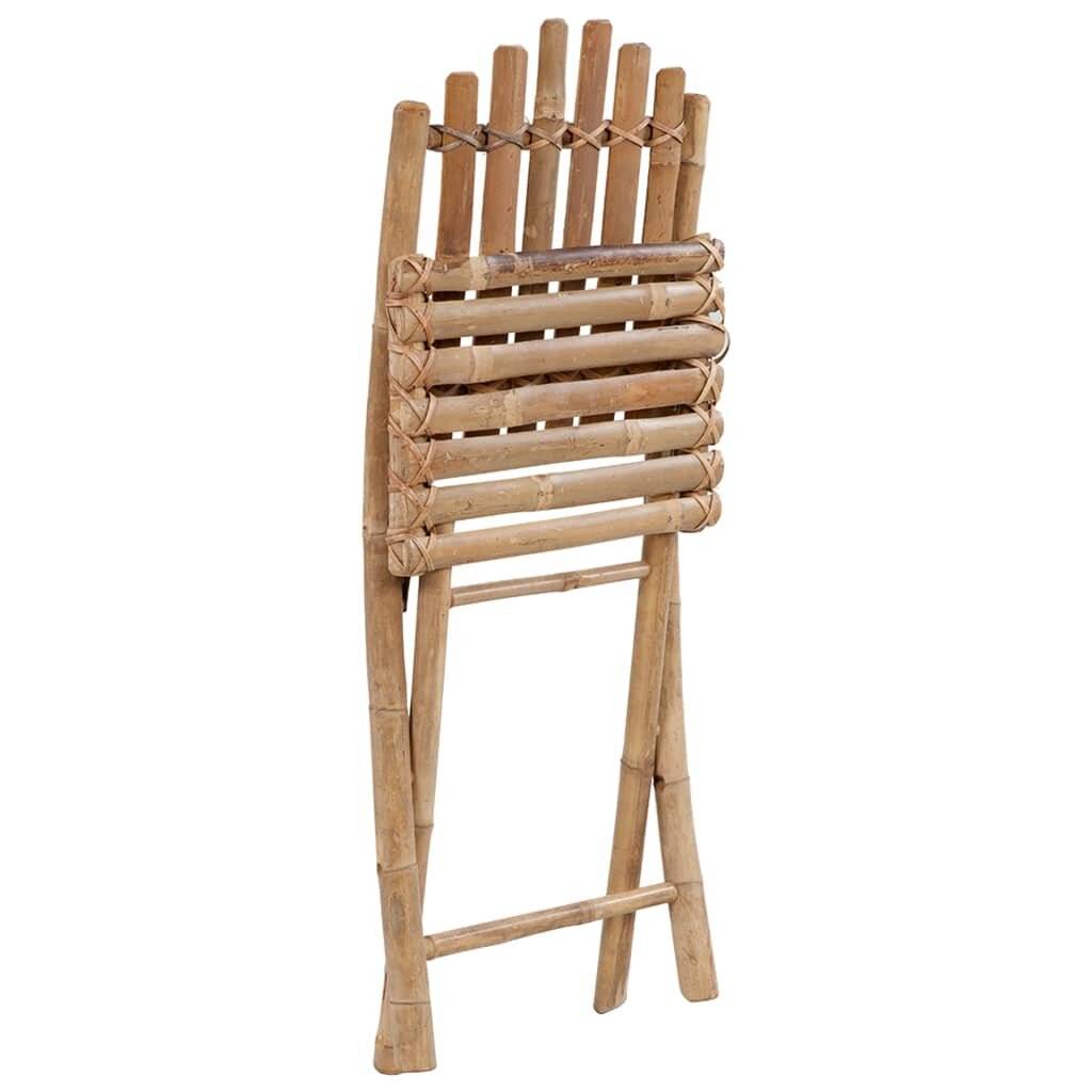 Klappbare Gartenstühle 2 Stk. mit Kissen Bambus-4
