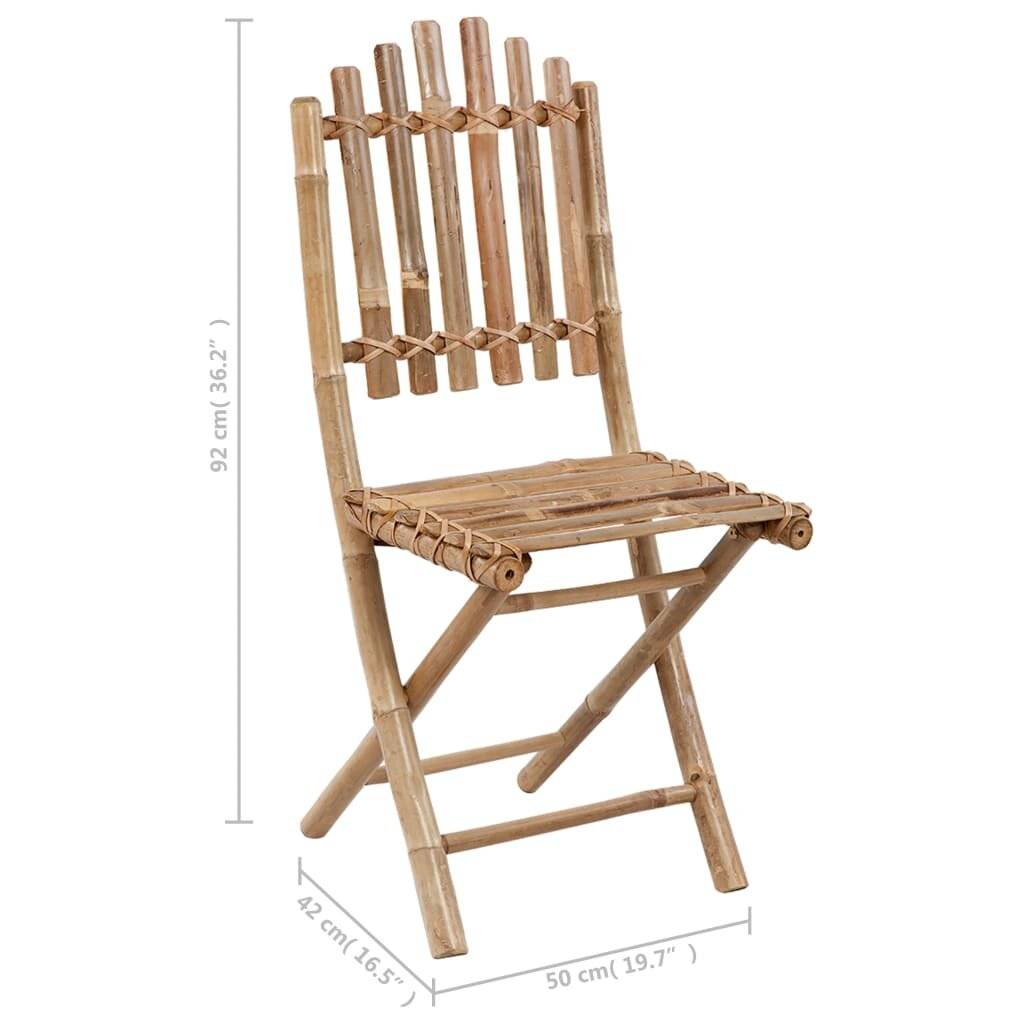 Symbolbild für Klappbare Gartenstühle 2 Stk. mit Kissen Bambus