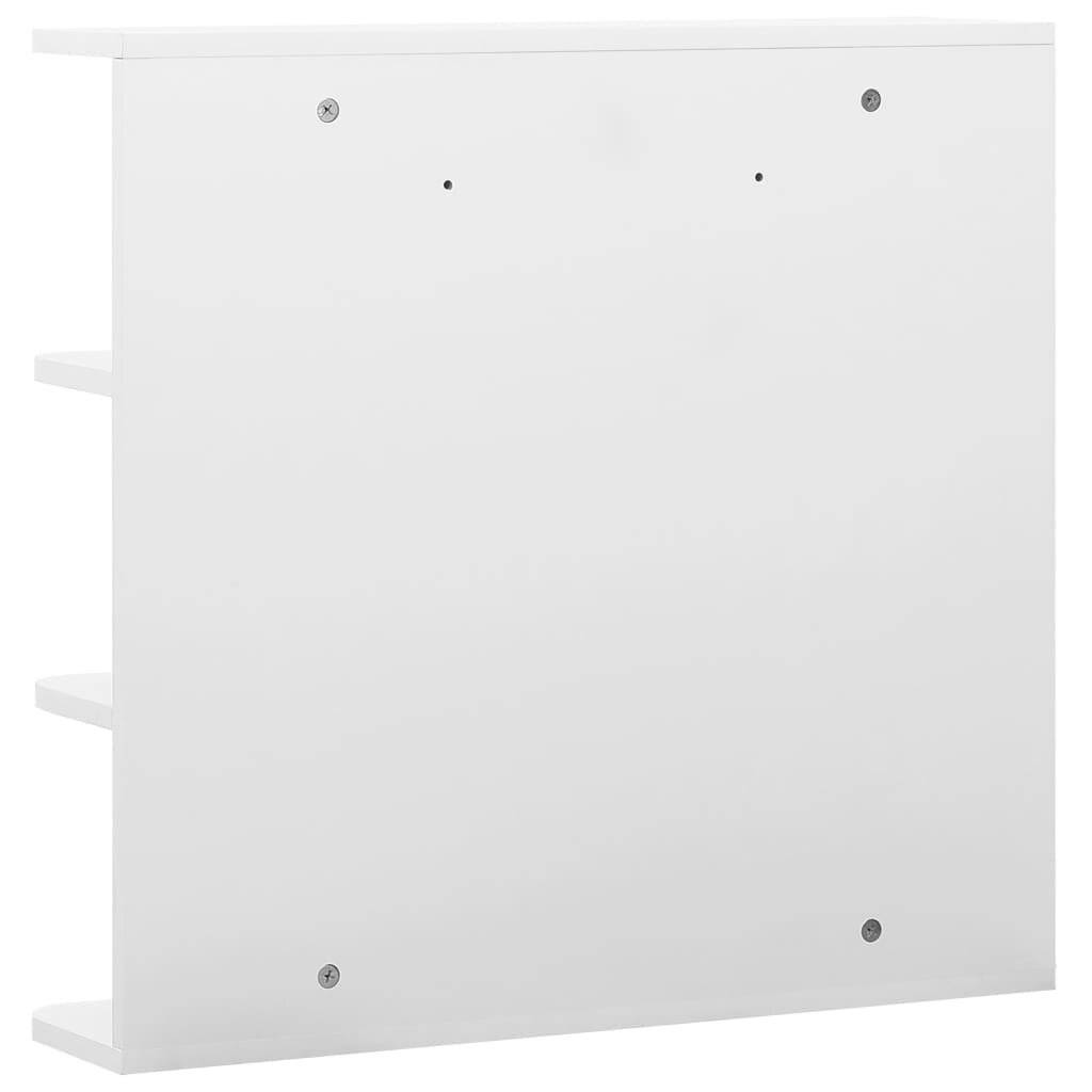 vidaXL Bad-Spiegelschrank Weiß 66x17x63 cm MDF-5