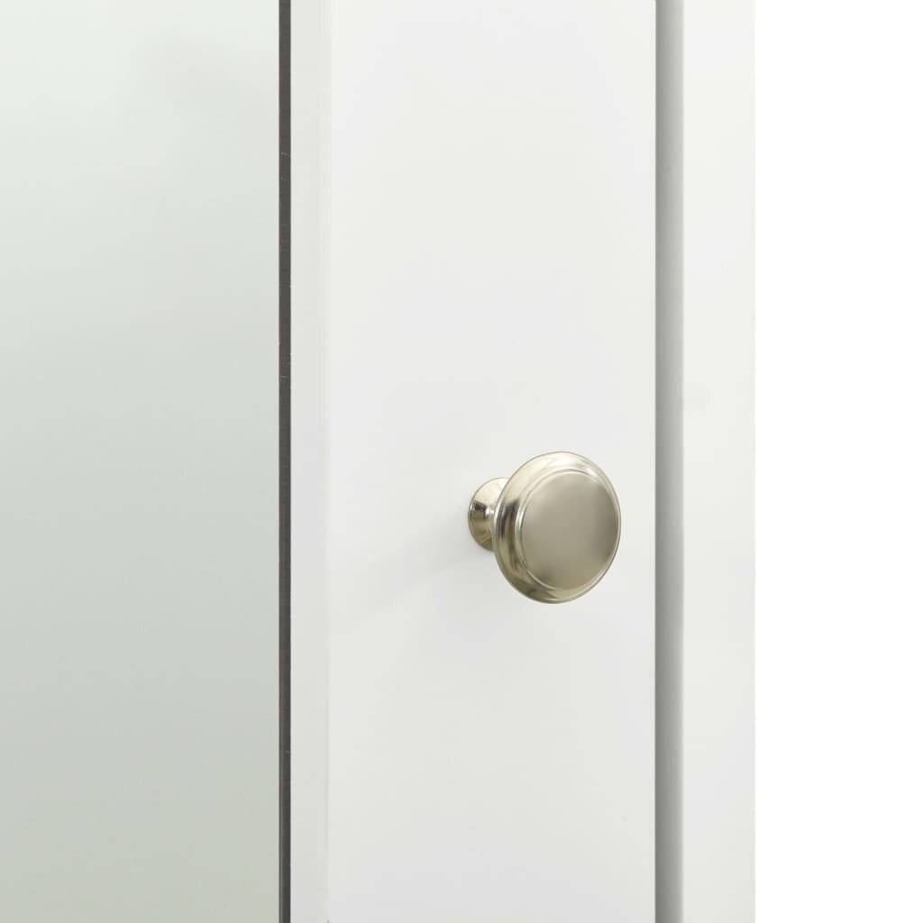 vidaXL Bad-Spiegelschrank Weiß 66x17x63 cm MDF-6