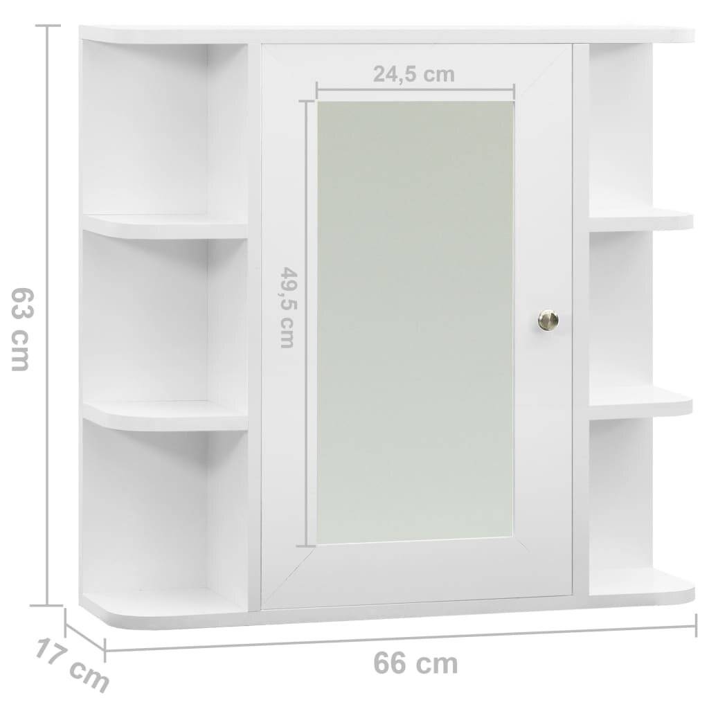 Symbolbild für vidaXL Bad-Spiegelschrank Weiß 66x17x63 cm MDF