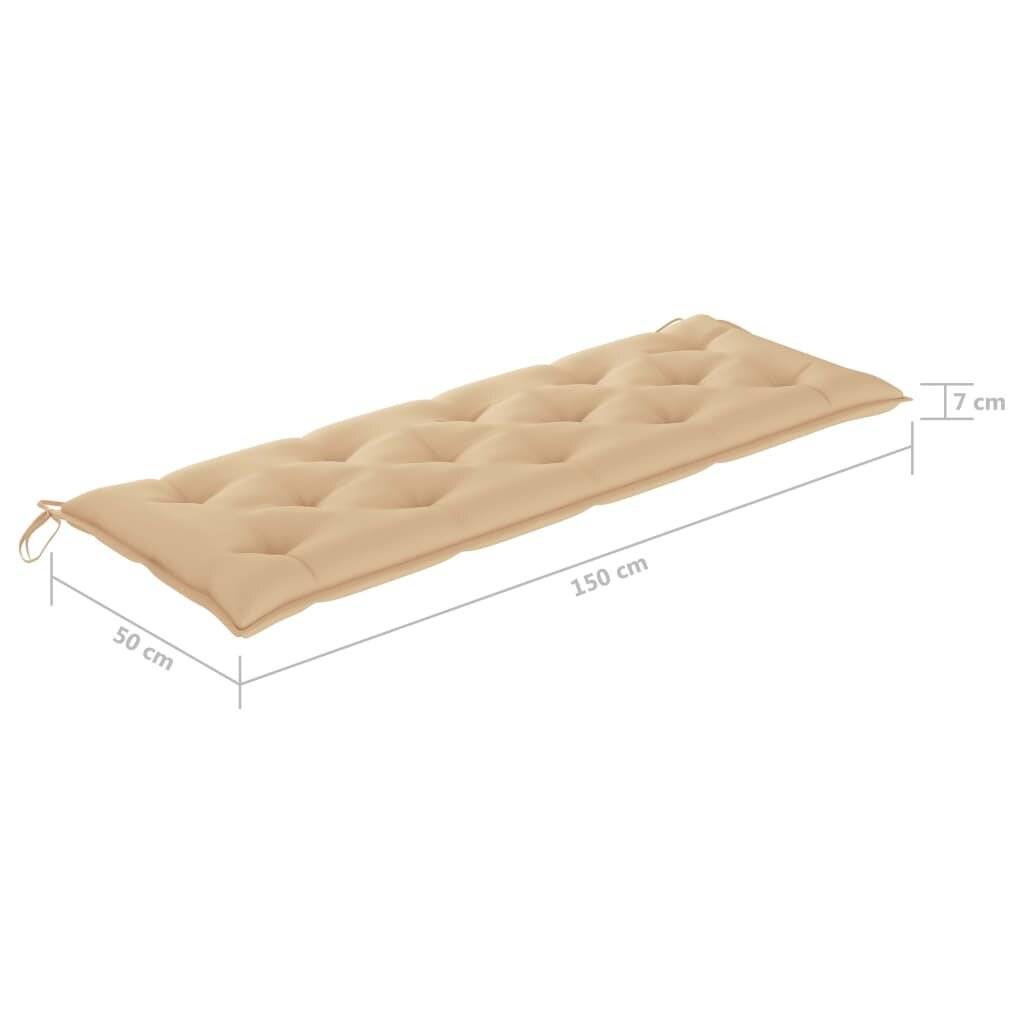 Symbolbild für vidaXL Stapelbare Gartenbank mit Auflage 159 cm Massivholz Teak