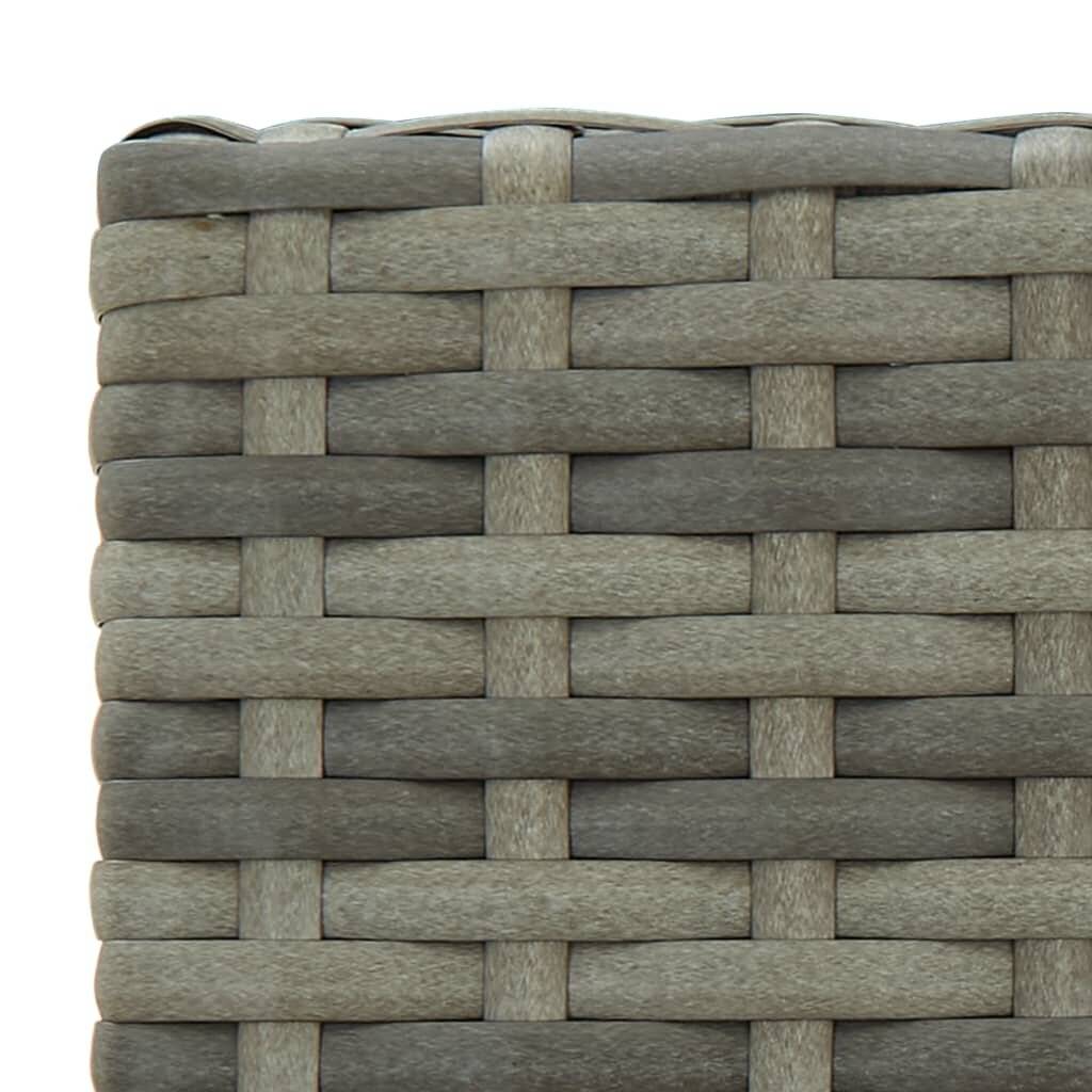 Barhocker 4 Stk. Grau Poly Rattan-6
