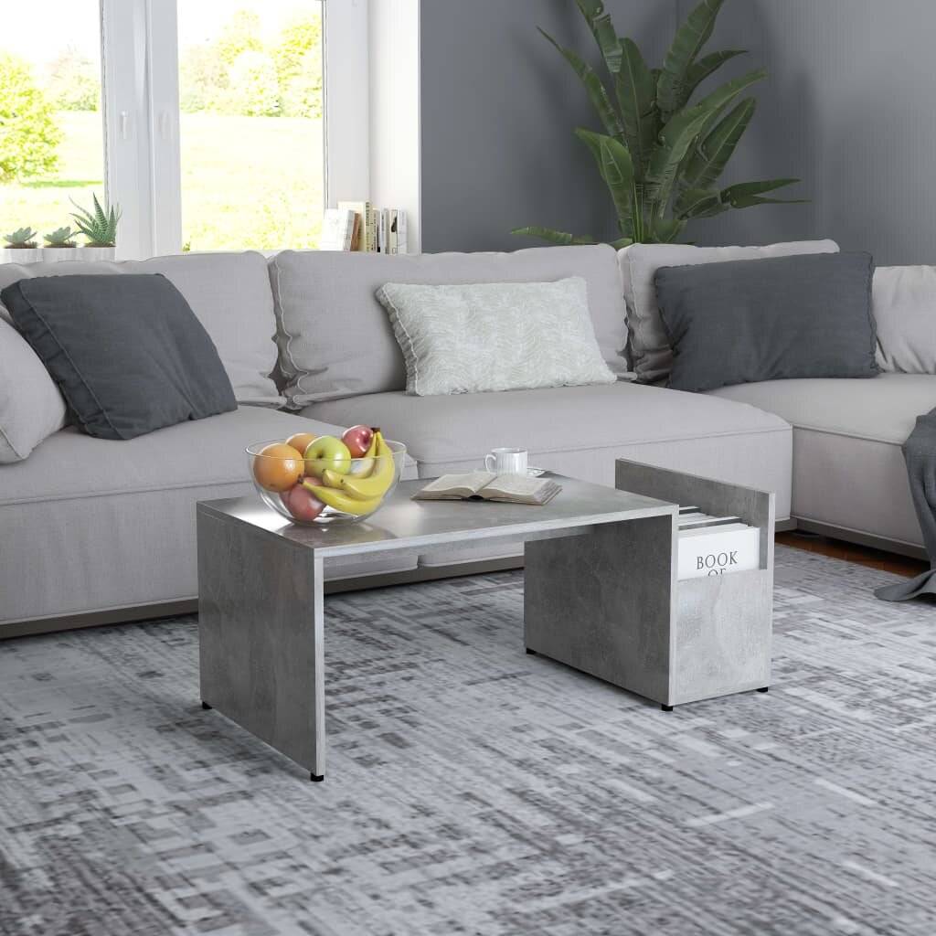 Couchtisch Betongrau 90x45x35 cm Spanplatte-0
