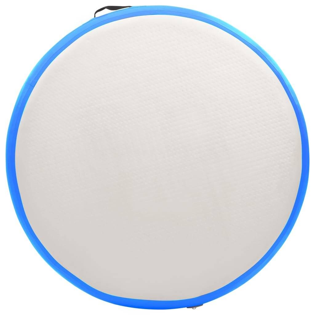 Aufblasbare Gymnastikmatte mit Pumpe 100x100x15 cm PVC Blau-3