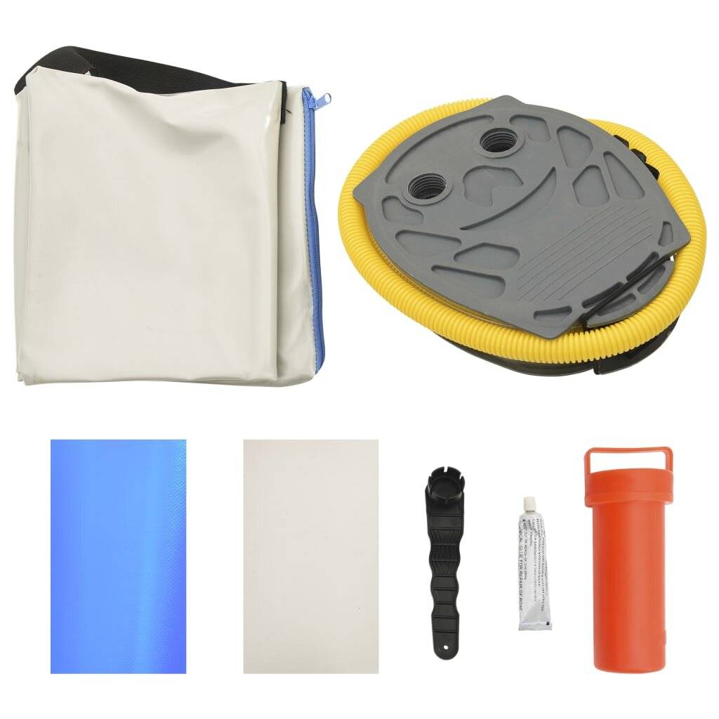 Symbolbild für Aufblasbare Gymnastikmatte mit Pumpe 100x100x15 cm PVC Blau