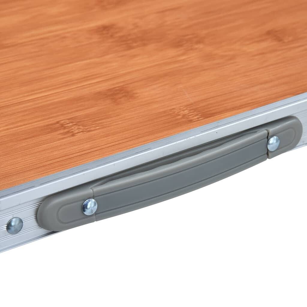 Klappbarer Campingtisch Aluminium 60 x 45 cm-5