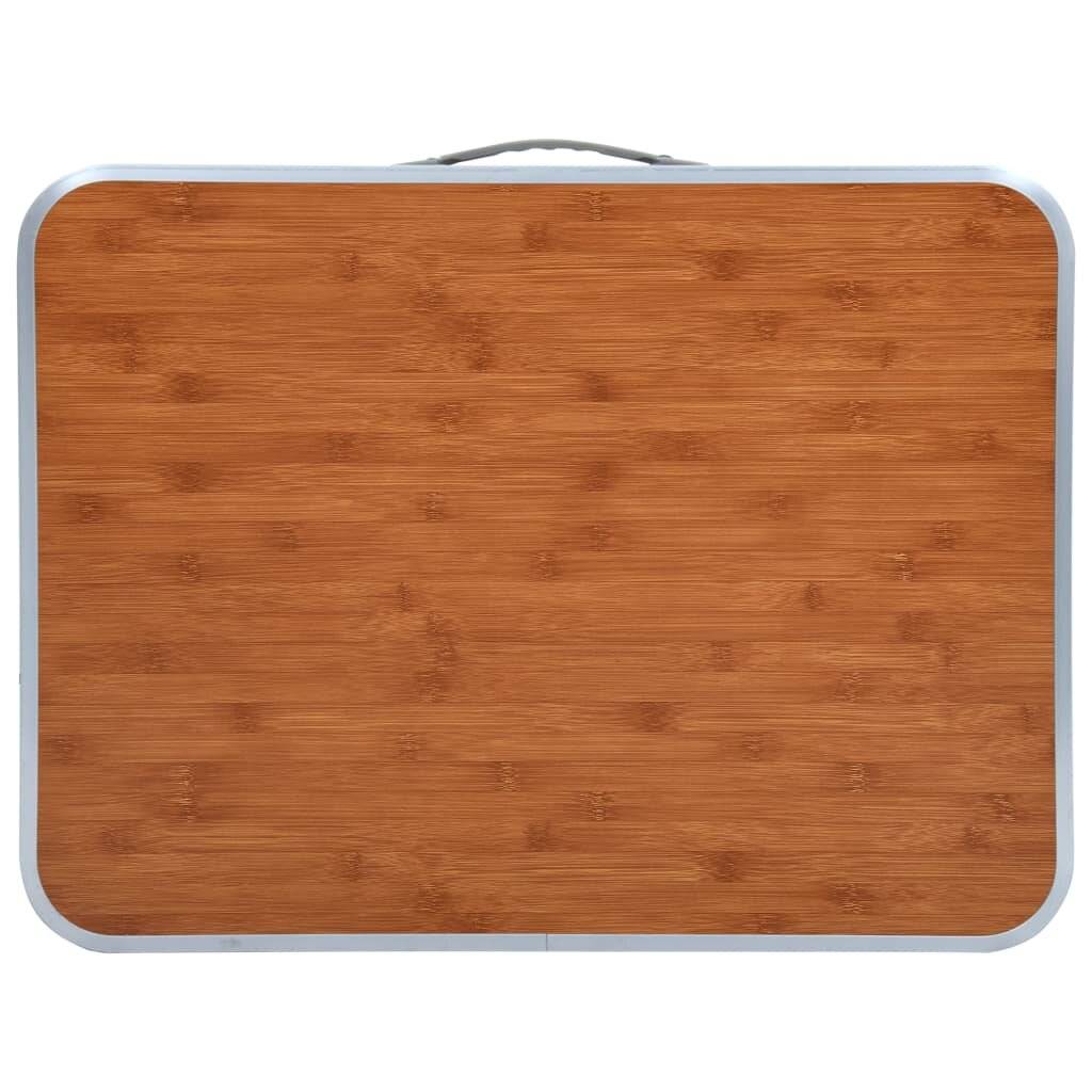 Klappbarer Campingtisch Aluminium 60 x 45 cm-3