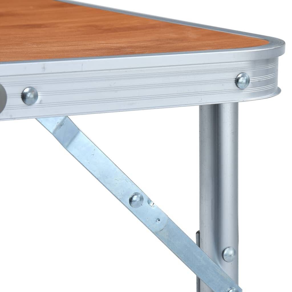 Klappbarer Campingtisch Aluminium 60 x 45 cm-4