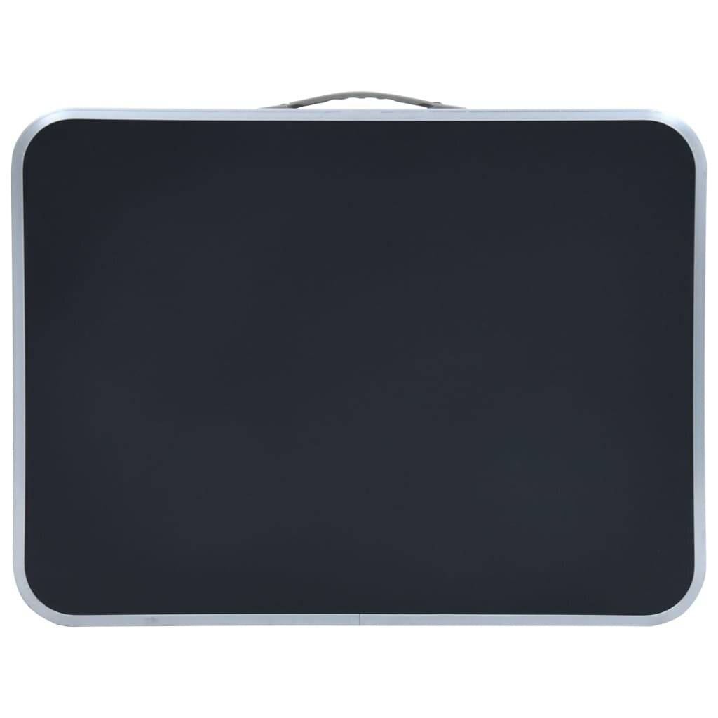 Klappbarer Campingtisch Grau Aluminium 60 x 45 cm-3